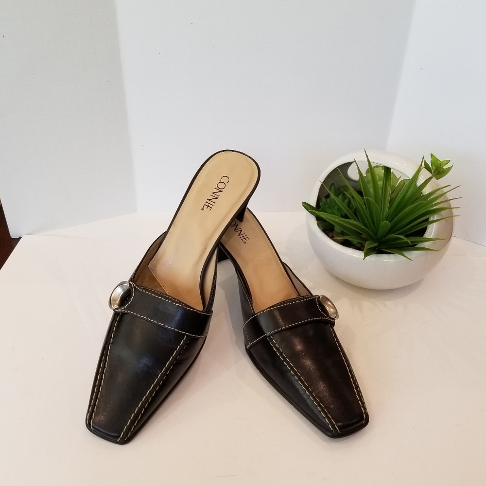 Connie black genuine leather shoes size 9